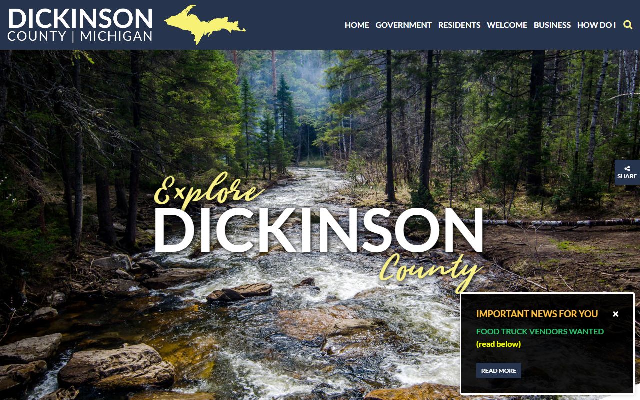 Dickinson County Sheriff's Office website for Dickinson County booking releases